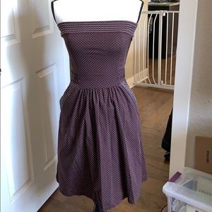 Ruby Rox Juniors 3 Brown Polka Dot Strapless Dress